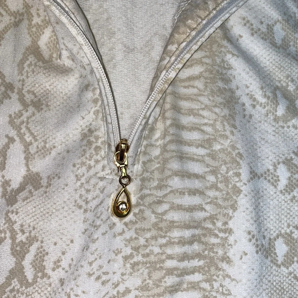 SanSoleil Sun Proof UPF 50 Golf Long Sleeve Snake Skin Top - Picture 6 of 12